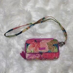 Vera‎ Bradley Iconic Rfid All-in-One Crossbody Quilted Wristlet in Superbloom